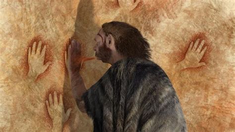 traces de mains pariétales par neandertal